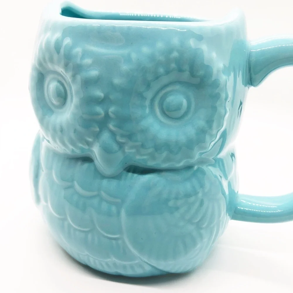 Great Gatherings Blue Ceramic Owl‎ Coffee Mug